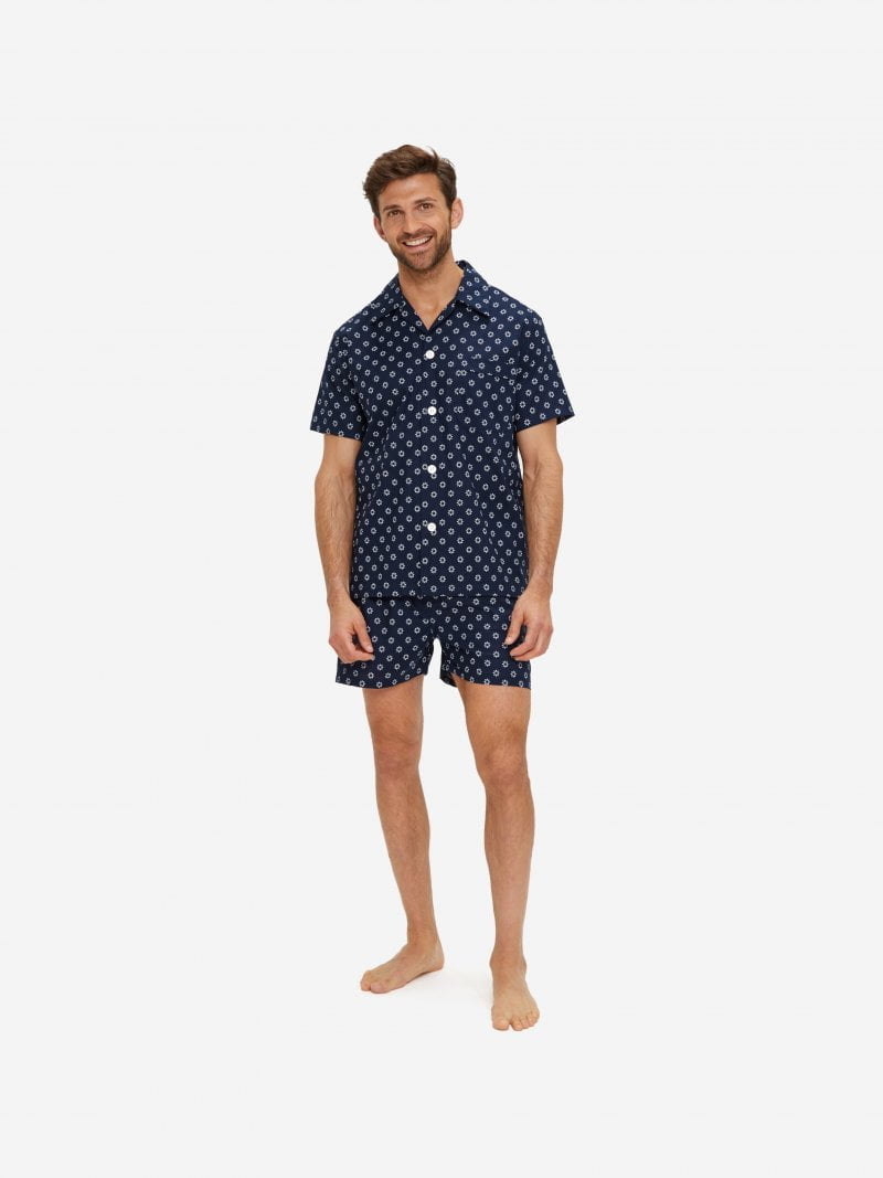 mens-short-pyjamas-nelson-86-cotton-batiste-navy-front